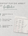 Wochenplaner Block mit Uhrzeiten prettyorganizedDE