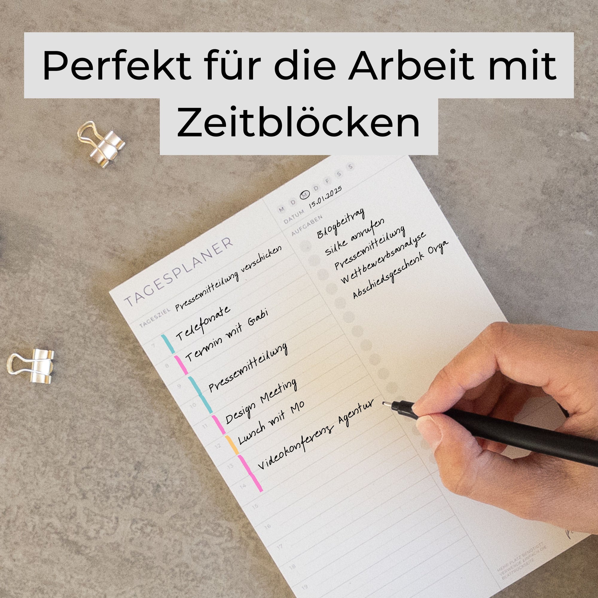Tagesplaner Block