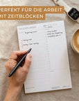 Tagesplaner Block perfekt für Arbeit mit Zeitblöcken