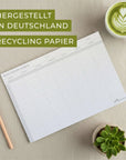 Nachhaltiger Wochenplaner Block ohne feste Zeiten Stundenplan