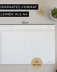 Wochenplaner Block mit kompaktem Format - kleiner als DIN A4