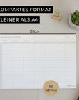 Wochenplaner Block mit kompaktem Format - kleiner als DIN A4