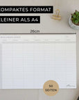 Wochenplaner Block mit kompaktem Format - kleiner als DIN A4
