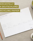 Wochenplaner Block nachhaltig und aus Recycling Papier