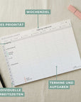 Wochenplaner für time blocking