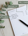 prettyORGANIZED To Do Liste mit Aufgaben Priorität und Fälligkeit