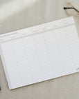 Wochenplaner Block mit Zeiten prettyorganizedDE