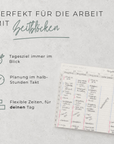 Wochenplaner Block mit Uhrzeiten prettyorganizedDE