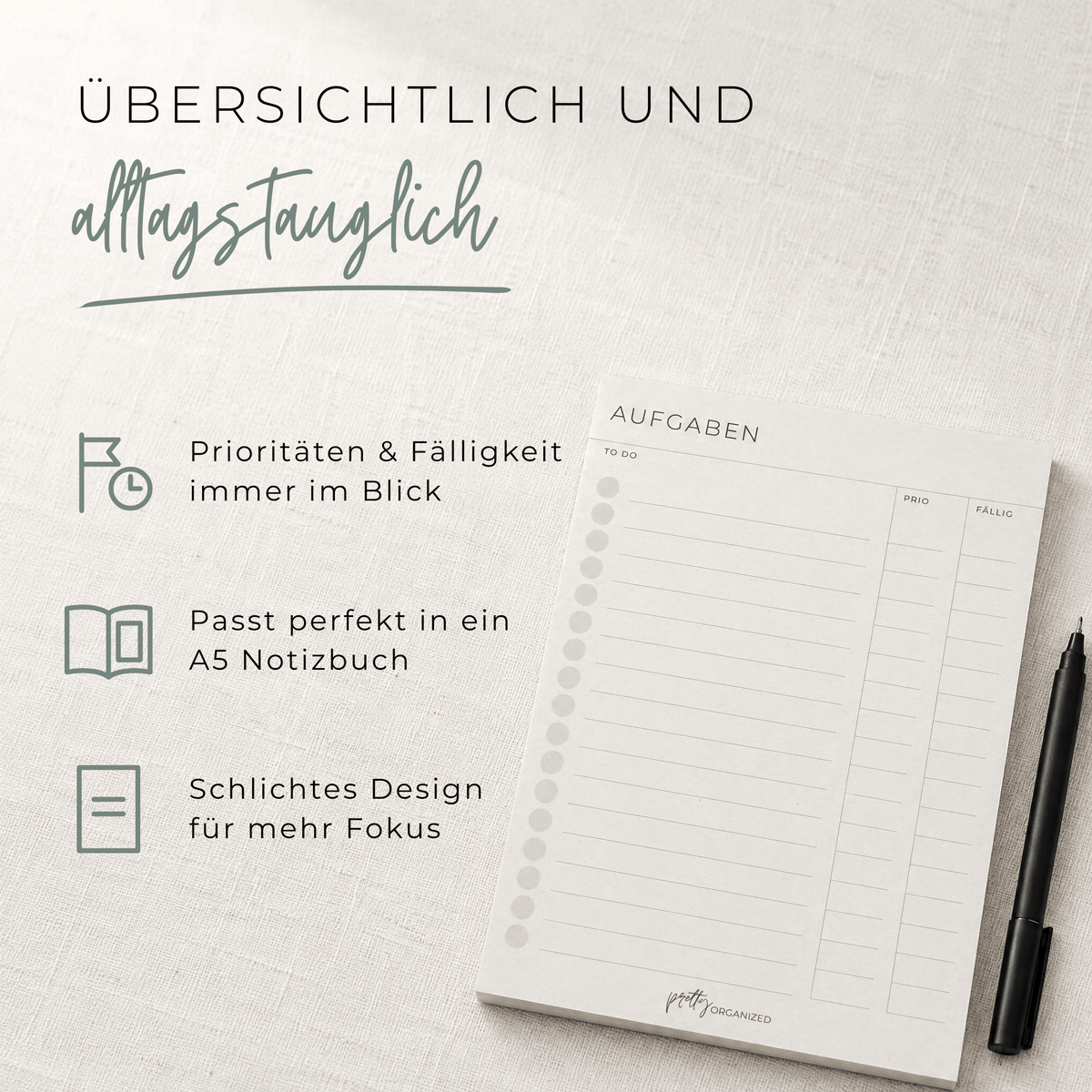 To-Do Listen Block prettyorganizedDE