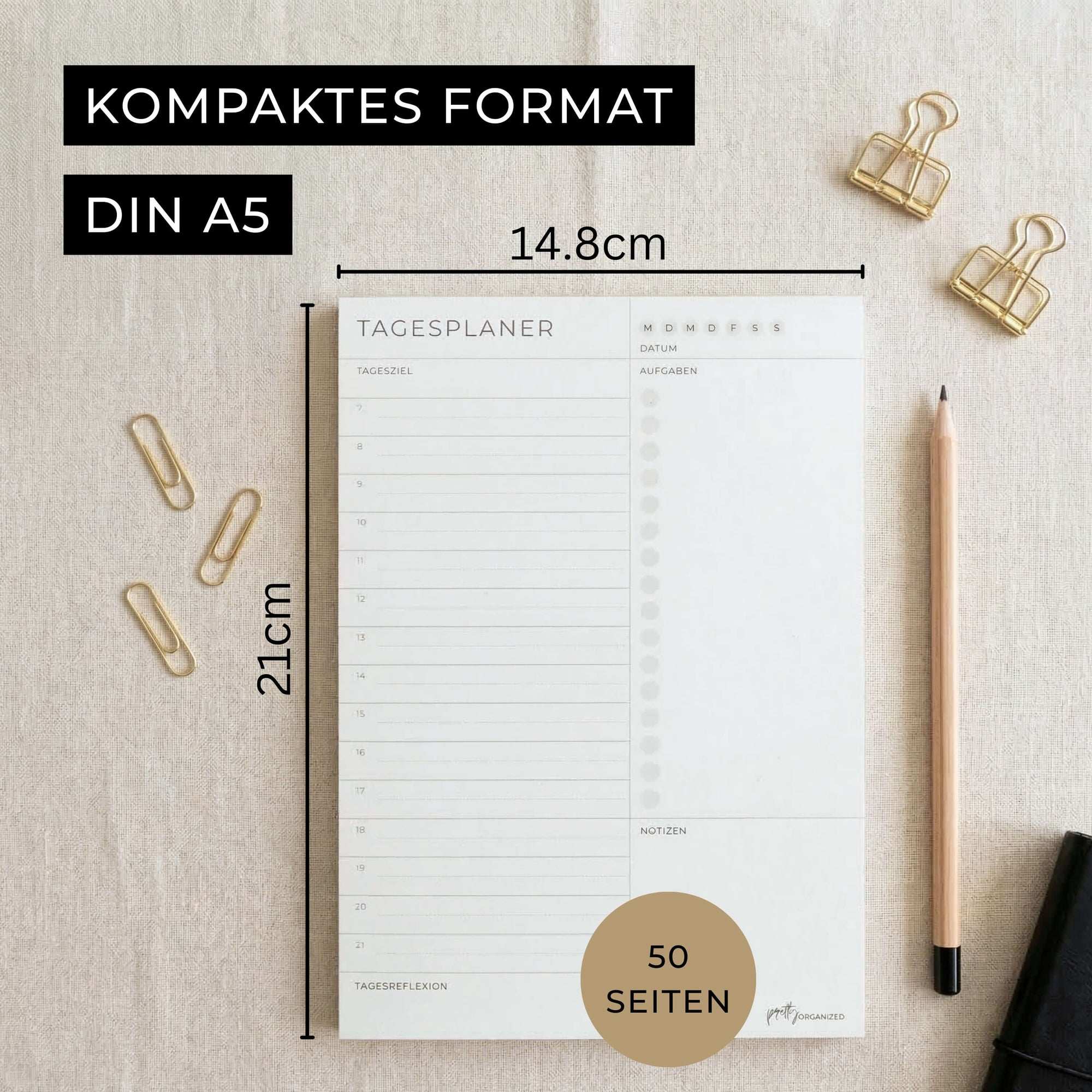 Tagesplaner Block in DIN A5